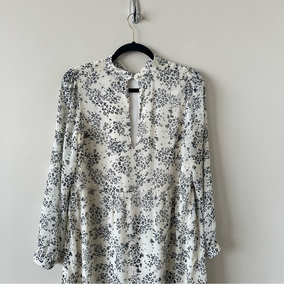 Park & Fifth-Printed Mock Neck Sheer Sleeve Spring/ Summer Dress (Size:Small) - Picture 7 of 15